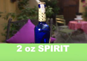 Blue Bottle of reposada tequilla foodie gardener