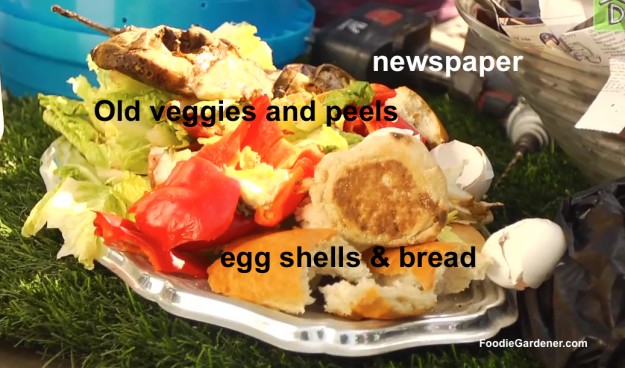 Foods materials for composting foodie gardener