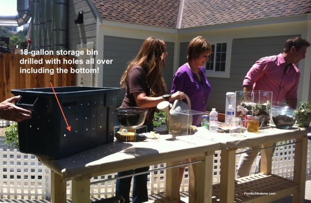 DIY storage bin composter