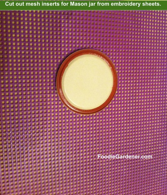 needlepoint mesh for Mason jar